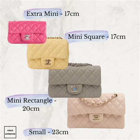 chanel classic flap sizes in cm